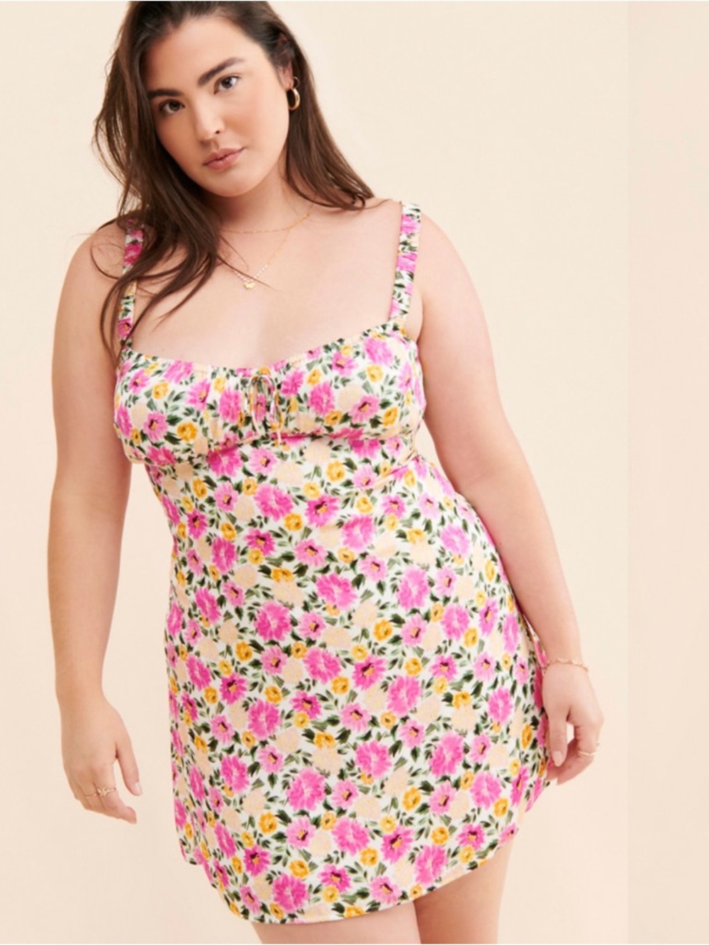 For Love and Lemons silk floral mini